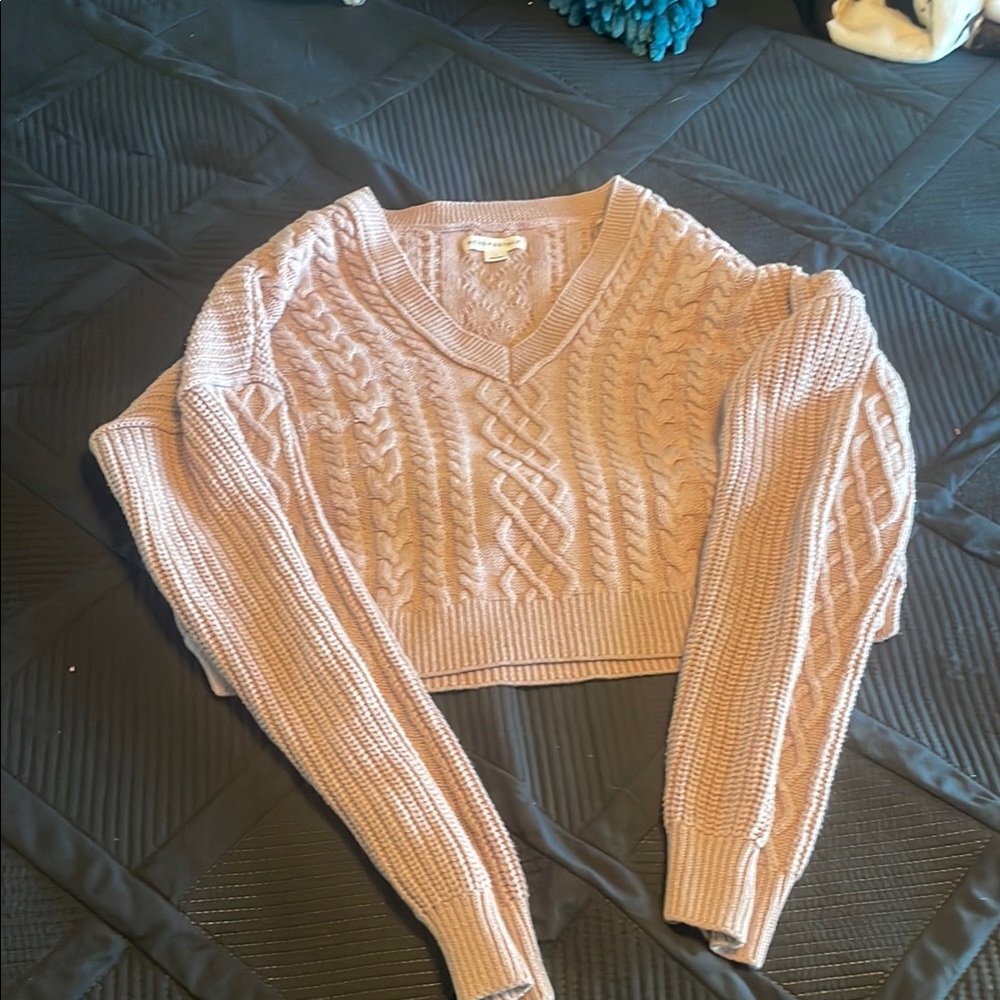 Aeropostale V-Neck Sweater - Soft Pink